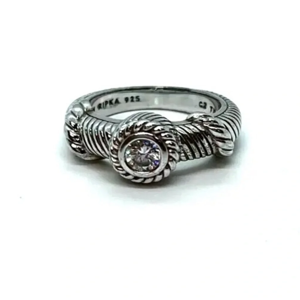 - Judith Ripka sterling silver CZ ring